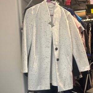 Alfani White Speckled Women's Blazer